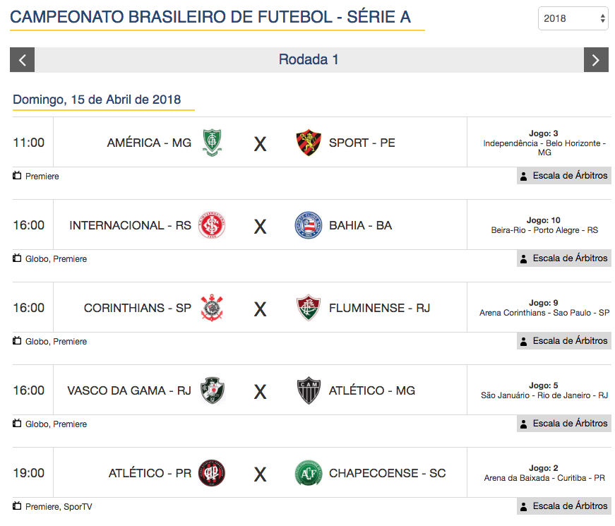 jogos de hoje do brasileirão