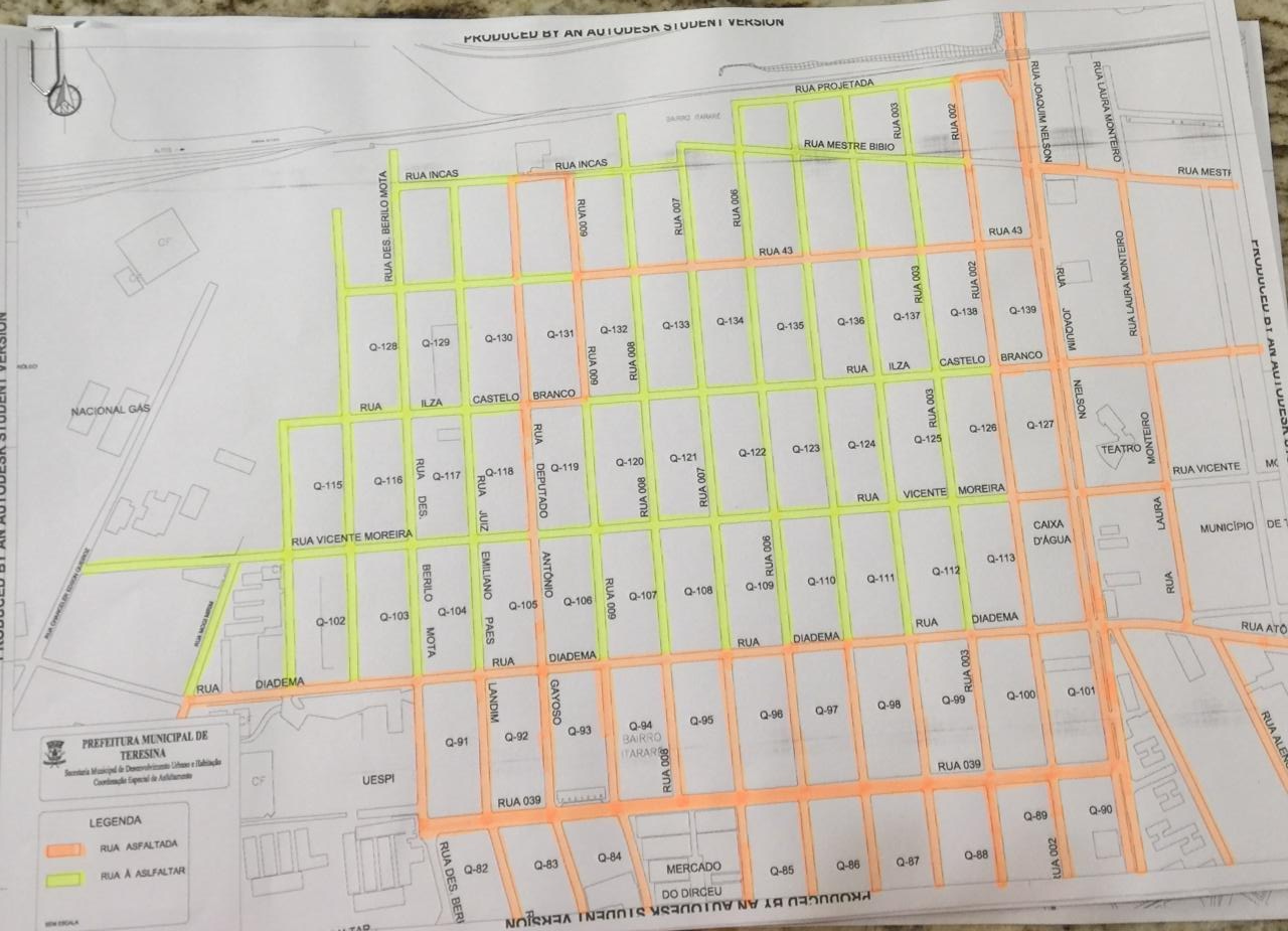 Prefeitura de Teresina divulga mapas com ruas e avenidas que receber\u00e3o ...