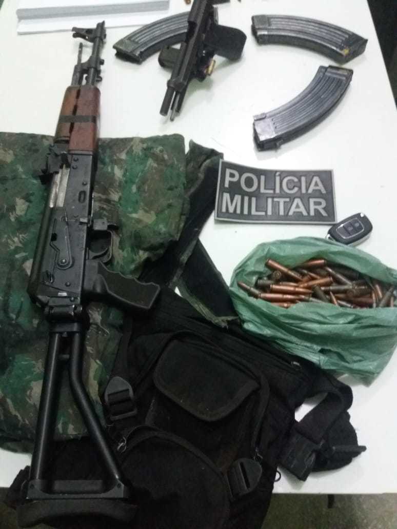 Armas e munições apreendidas pela polícia de Campo Maior