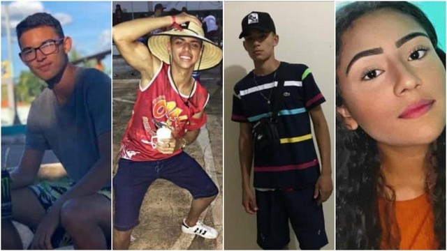 Marcos Jessé, Douglas Monteiro, Kelvin de Sousa e Cibele Guimarães morreram após a caminhonete em que estavam bater em uma carreta na BR-230