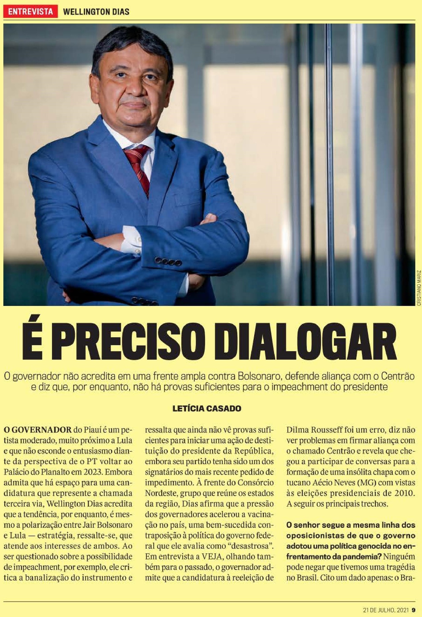Ineficiente laberinto prestar W. Dias é o entrevistado das 'páginas amarelas' da revista Veja desta  semana - 180graus - O Maior Portal do Piauí