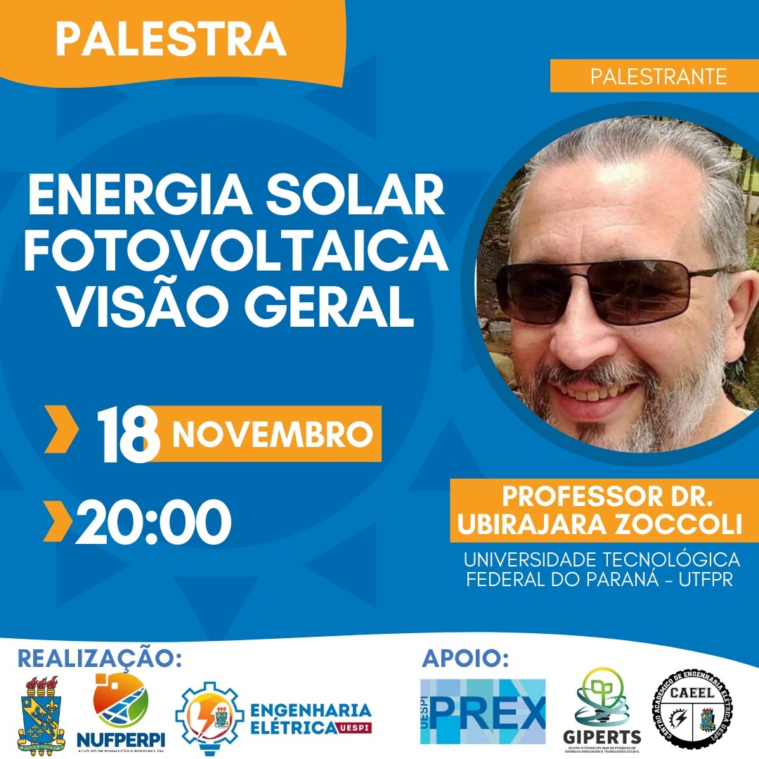 Curso de Engenharia Elétrica promove palestra sobre energia solar fotovoltaica nesta quinta