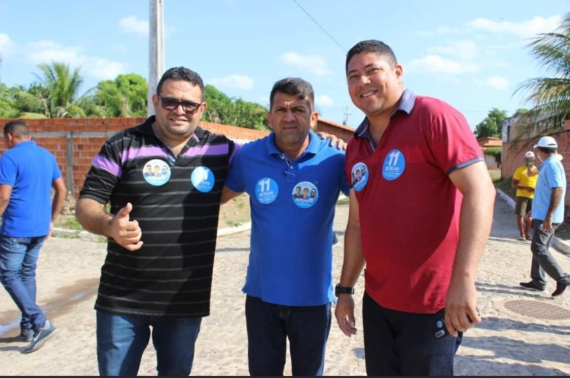Ex-prefeito Zé Neto, prefeito assassinado Zé Filho e Vice-prefeito Pedro Filho