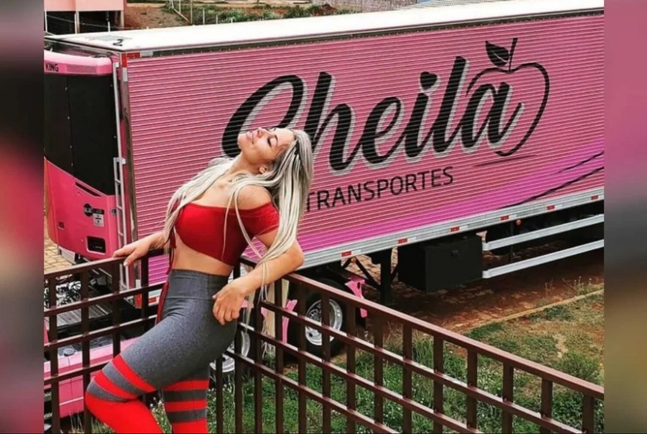 Sheila Bellaver: influencer caminhoneira decide rifar Scania rosa -  180graus - O Maior Portal do Piauí