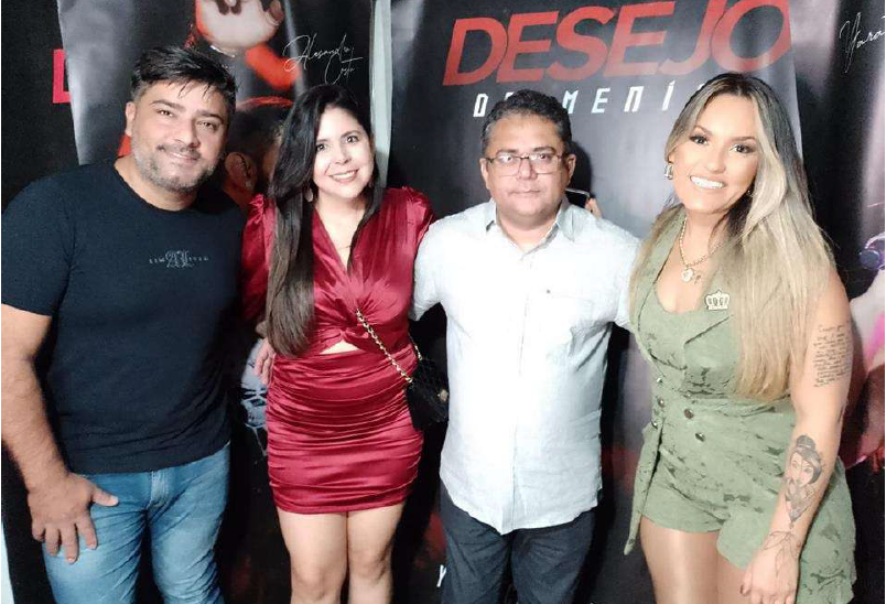 _Prefeito Gedison com integrantes da banda Desejo de Menina (Foto: Divulgação)