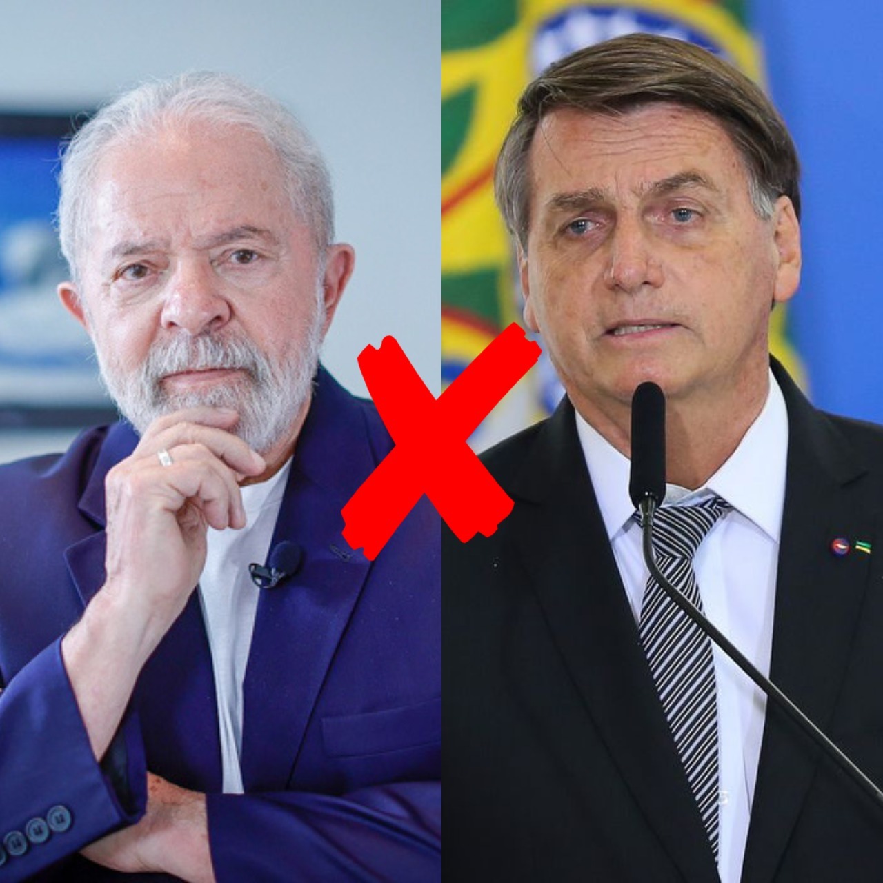 Montagem / Lula versus Bolsonaro 