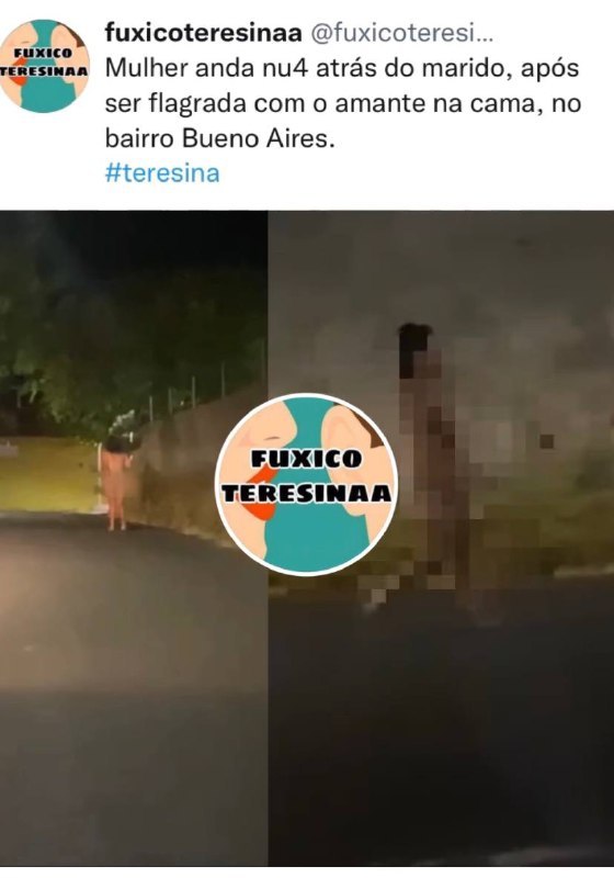 Mulher é filmada caminhando nua na zona norte de Teresina