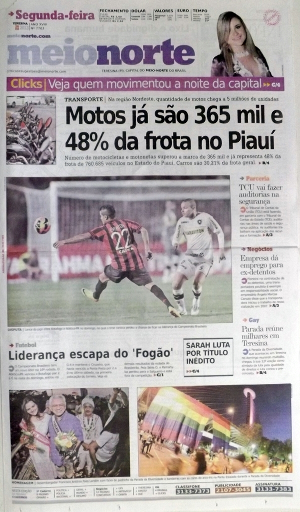 Confira os destaques no Jornal Meio Norte desta segunda, 26/08 180graus O Maior Portal do Piauí Confira os destaques no Jornal Meio Norte desta segunda, 26/08 180graus O Maior Portal do Piauí
