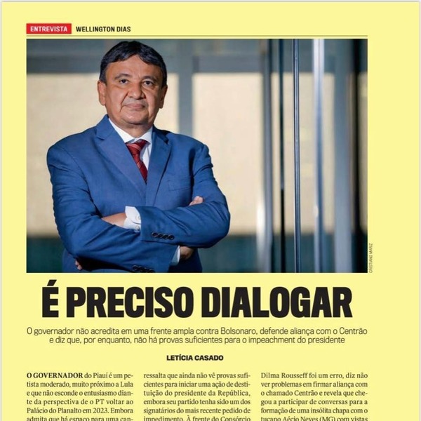 W. Dias é o entrevistado das 'páginas amarelas' da revista Veja desta semana